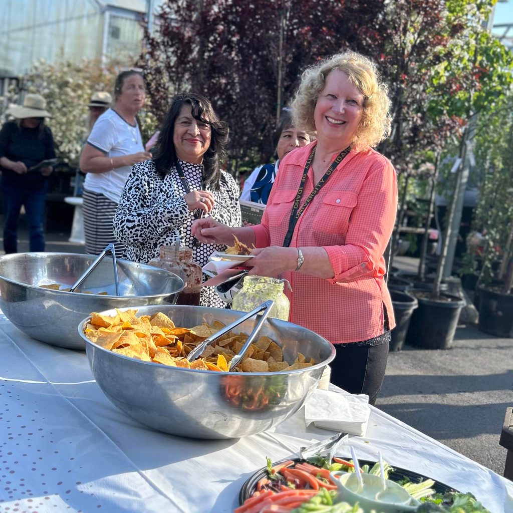 Local women dish up food at Moscow & Pullman Building Supply's Ladies' Night Out event.